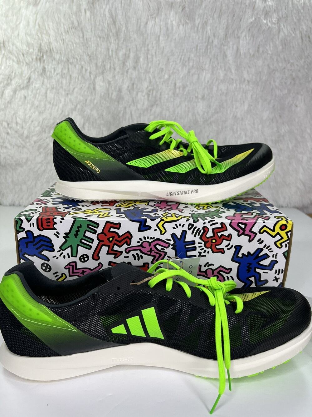 Adidas Adizero Avanti TYO Track Field Shoes Black Green GY8418 Mens Size 11 New